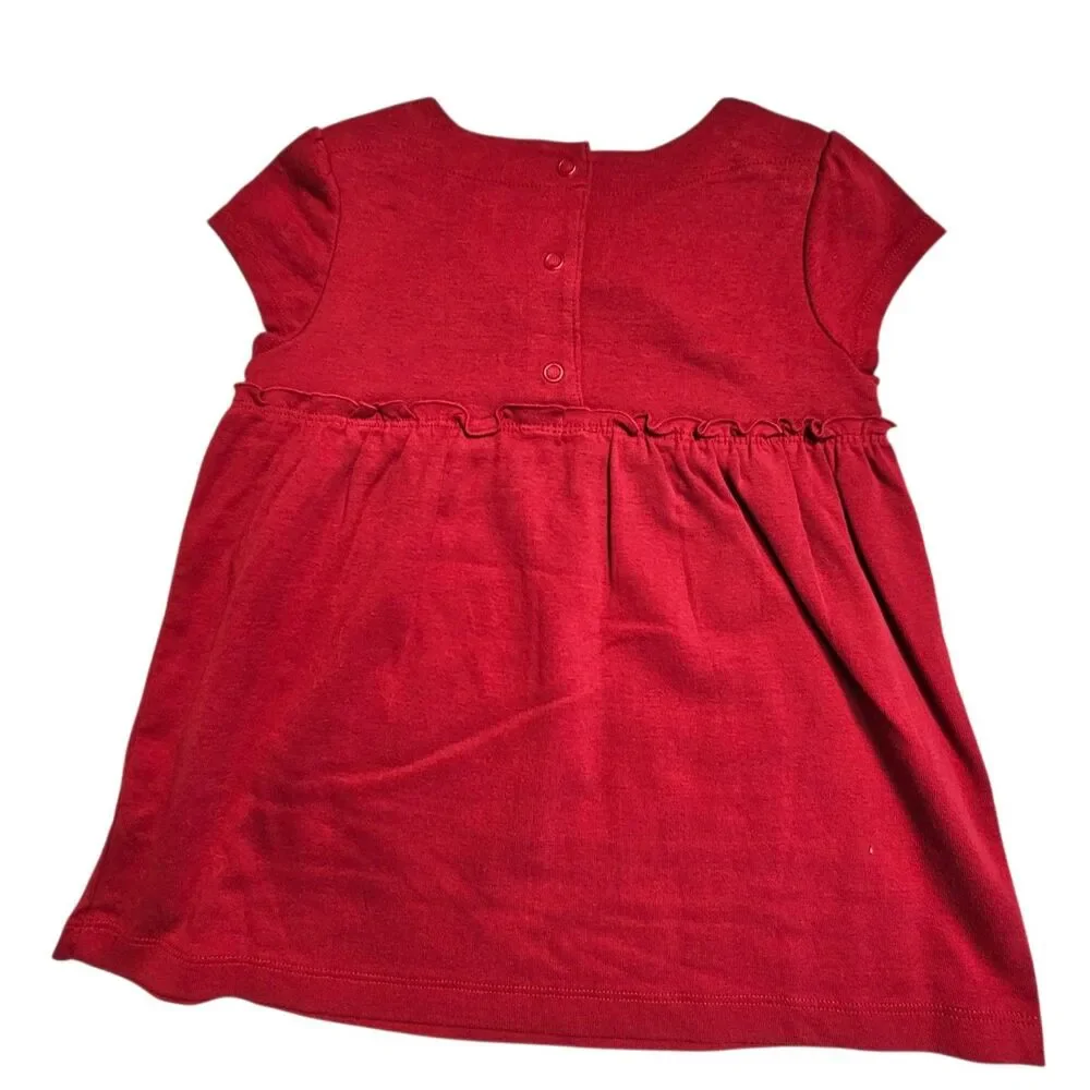 Vintage Gymboree Girls Top Size 5T Red Bon Voyage Anchor Heart 2006 NWT